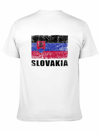 Slovakia Flag T-Shirt - Black Graphic Tee