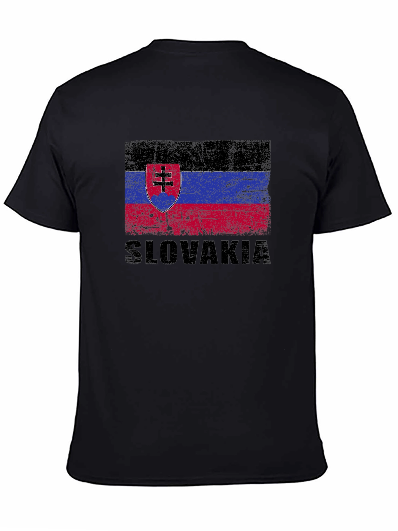 Slovakia Flag T-Shirt - Black Graphic Tee
