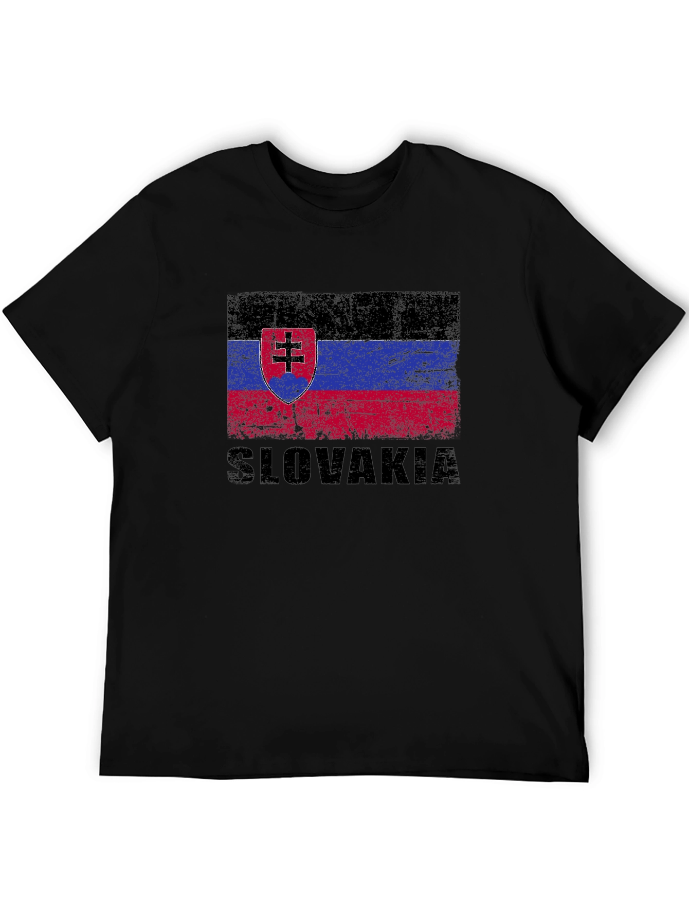 Slovakia Flag T-Shirt - Black Graphic Tee