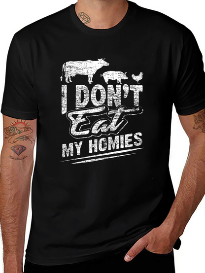 Vegan I Dont Eat My Homies Graphic T-Shirt