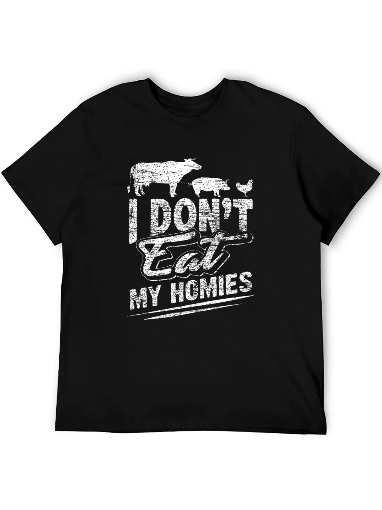 Vegan I Dont Eat My Homies Graphic T-Shirt