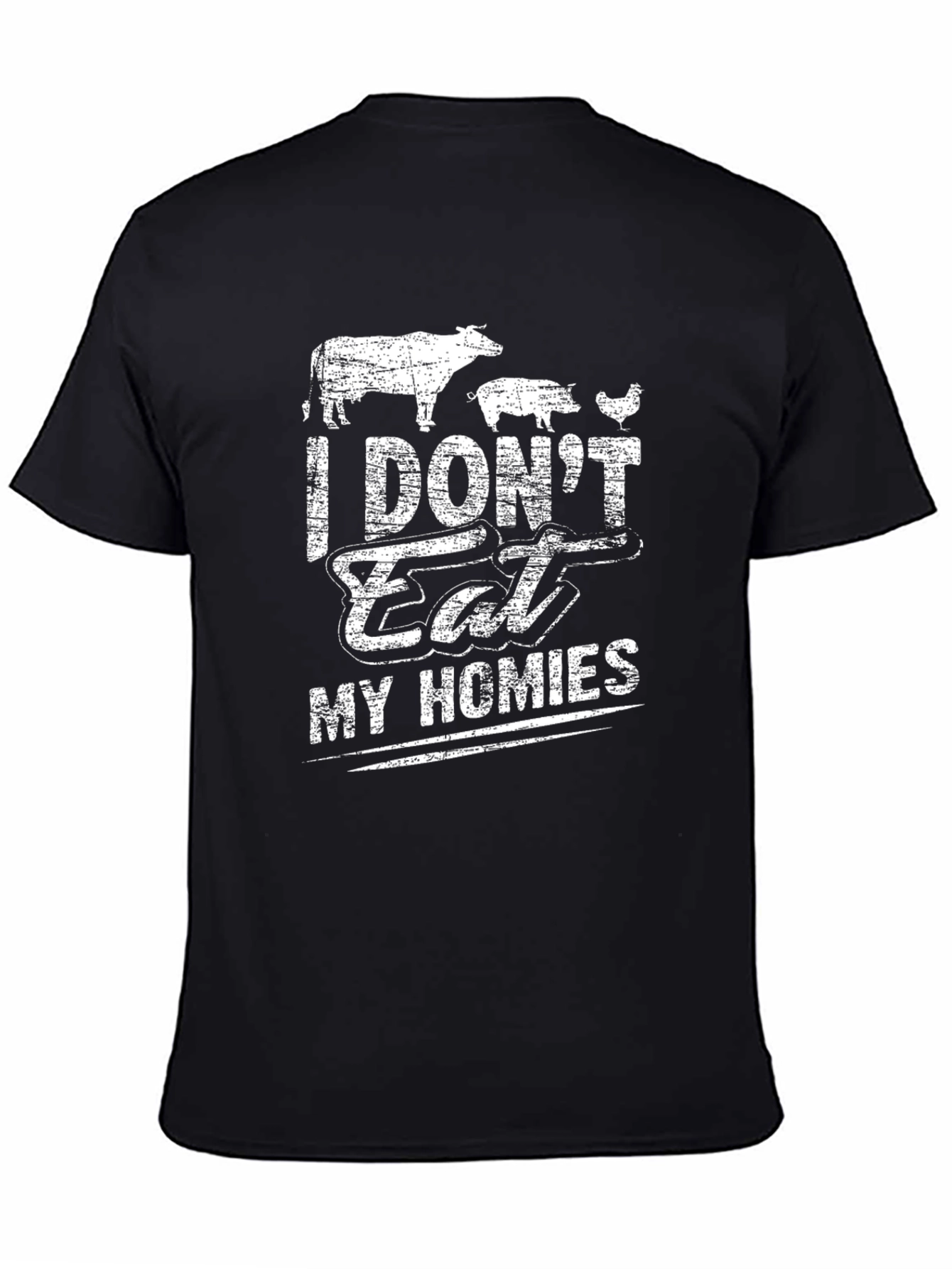 Vegan I Dont Eat My Homies Graphic T-Shirt