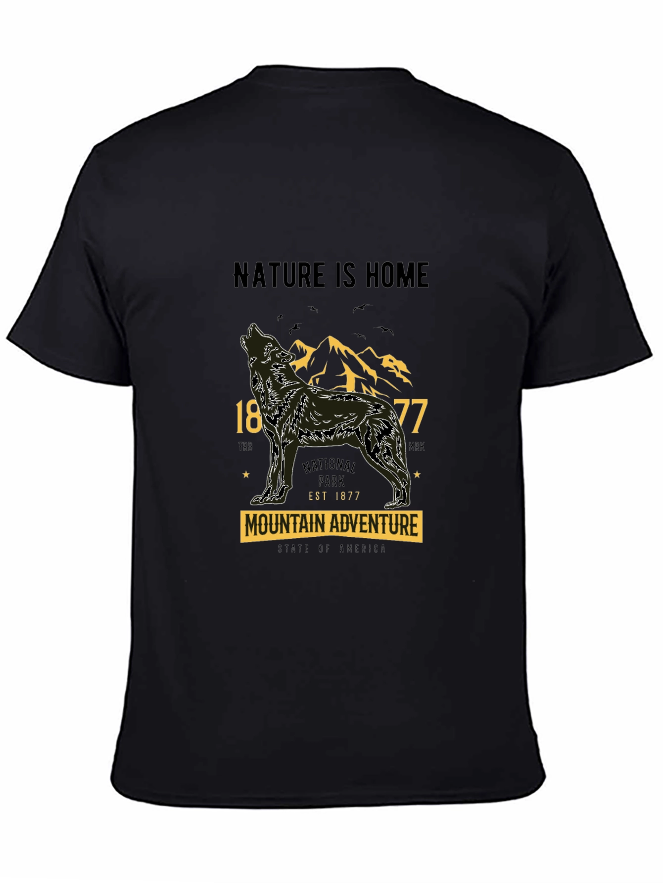 Nature is Home Wolf Mountain Adventure T-Shirt