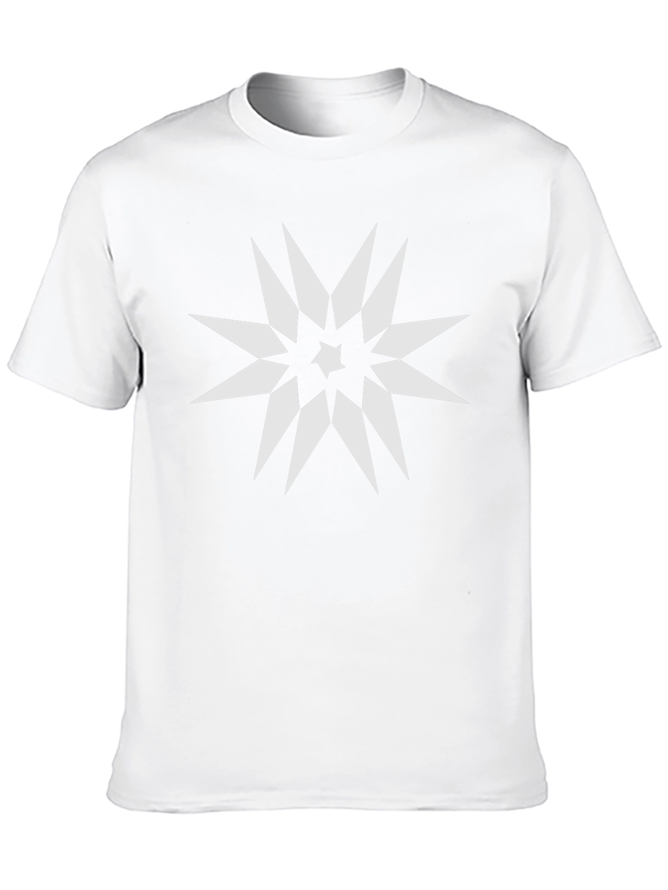 Geometric Starburst Mens Black T-Shirt