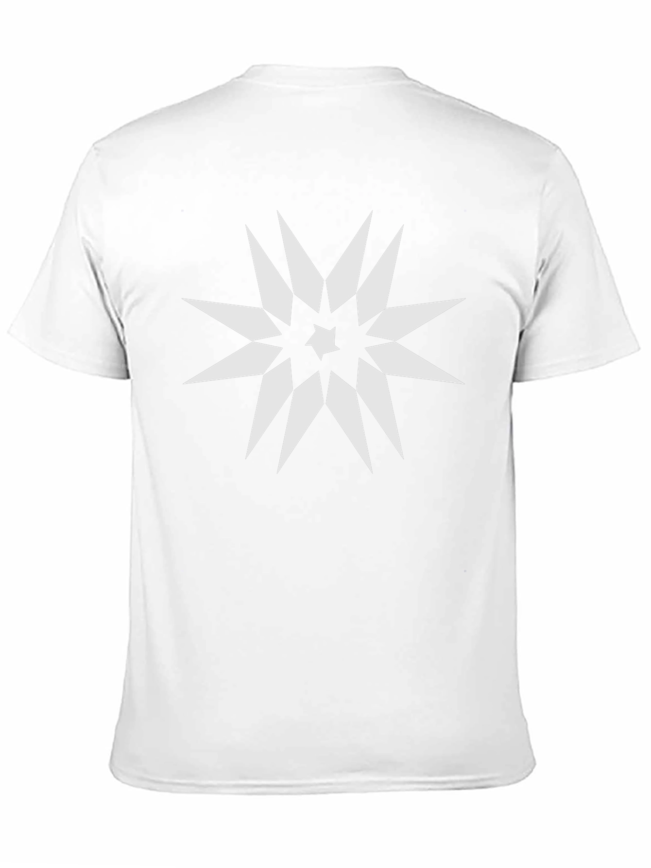 Geometric Starburst Mens Black T-Shirt