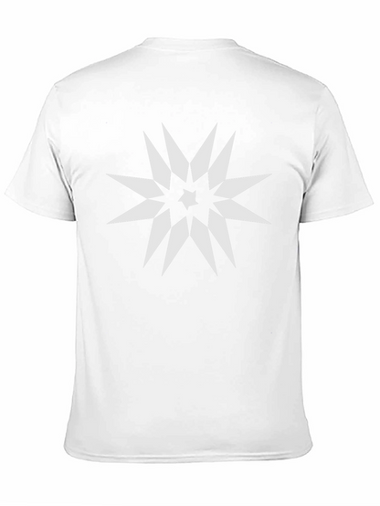 Geometric Starburst Mens Black T-Shirt