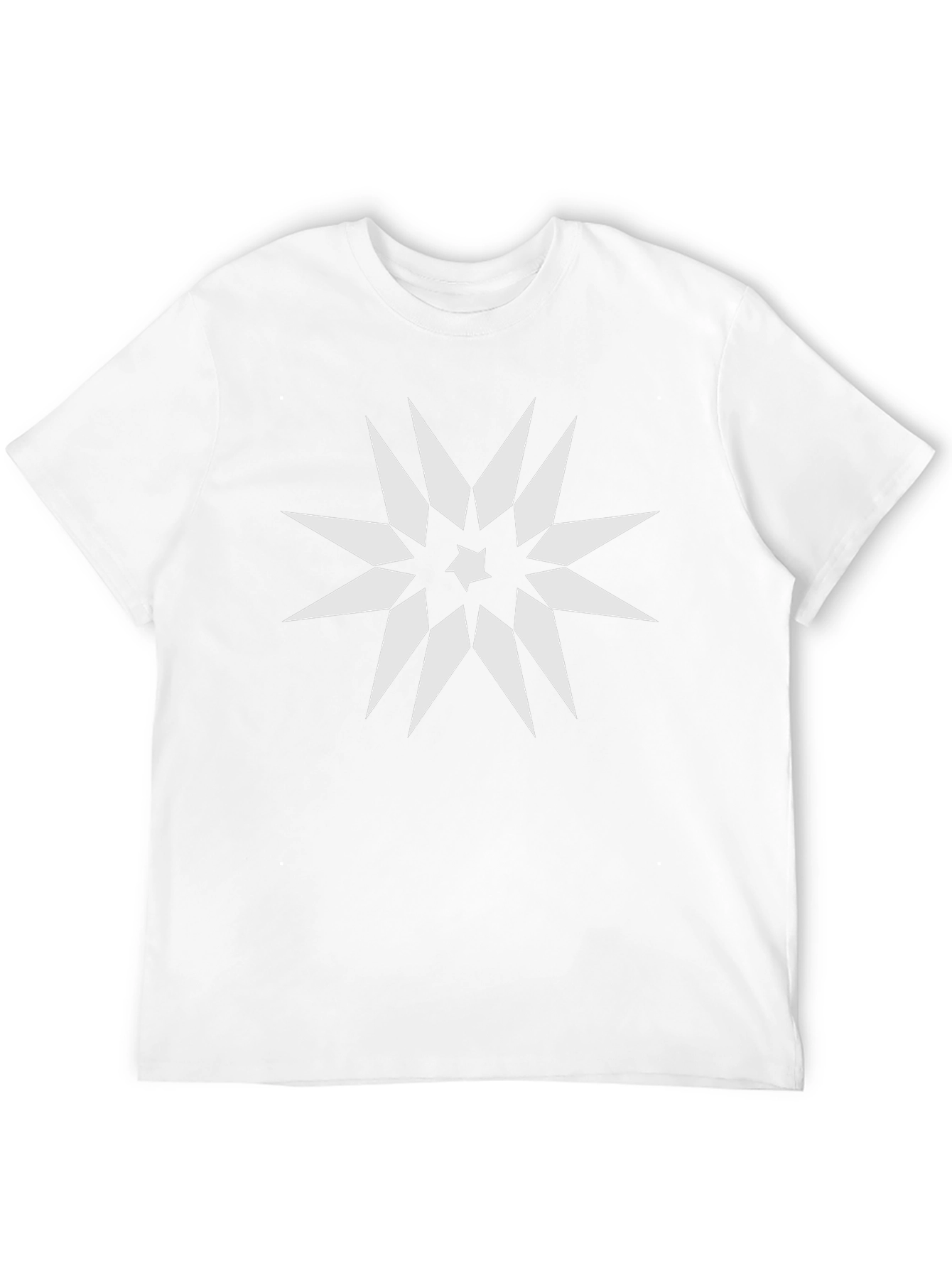 Geometric Starburst Mens Black T-Shirt
