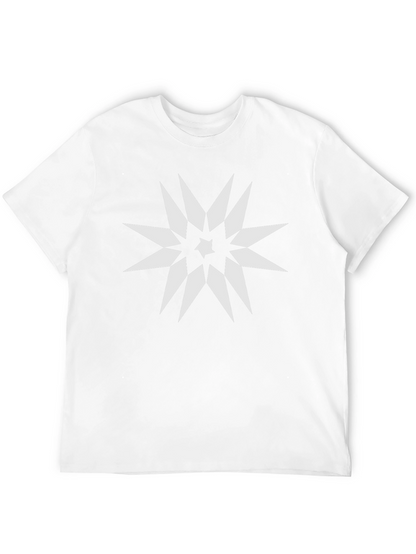 Geometric Starburst Mens Black T-Shirt