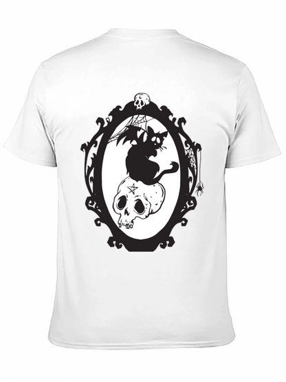 Gothic Cat & Skull T-Shirt