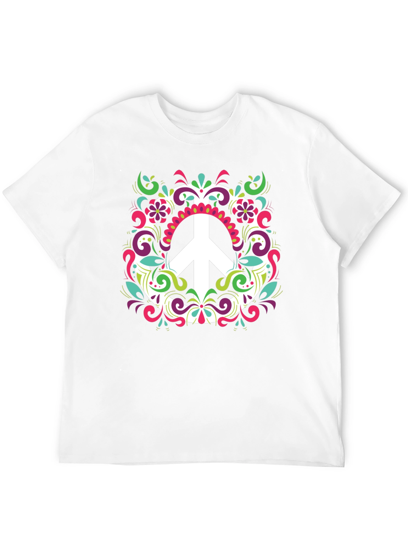 Peace Sign Graphic Tee - Mens Black T-Shirt