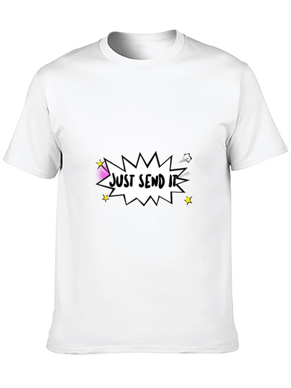 Just Send It Graphic Tee - Black Cotton T-Shirt