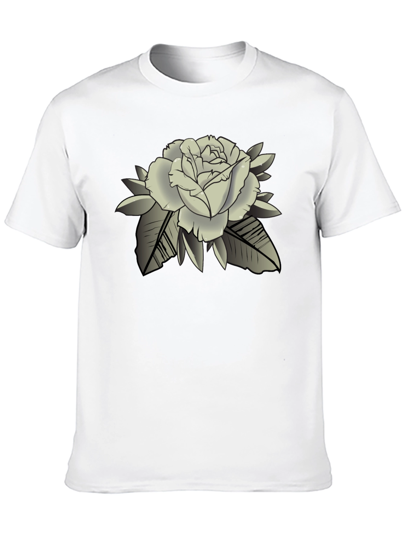 Rose Graphic Black T-Shirt - Classic Style