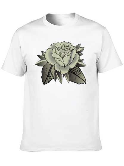 Rose Graphic Black T-Shirt - Classic Style