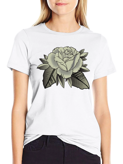 Rose Graphic Black T-Shirt - Classic Style