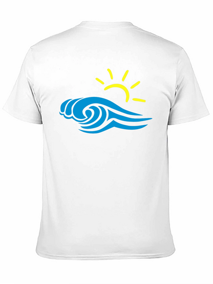 Wave & Sun Graphic Tee - Black
