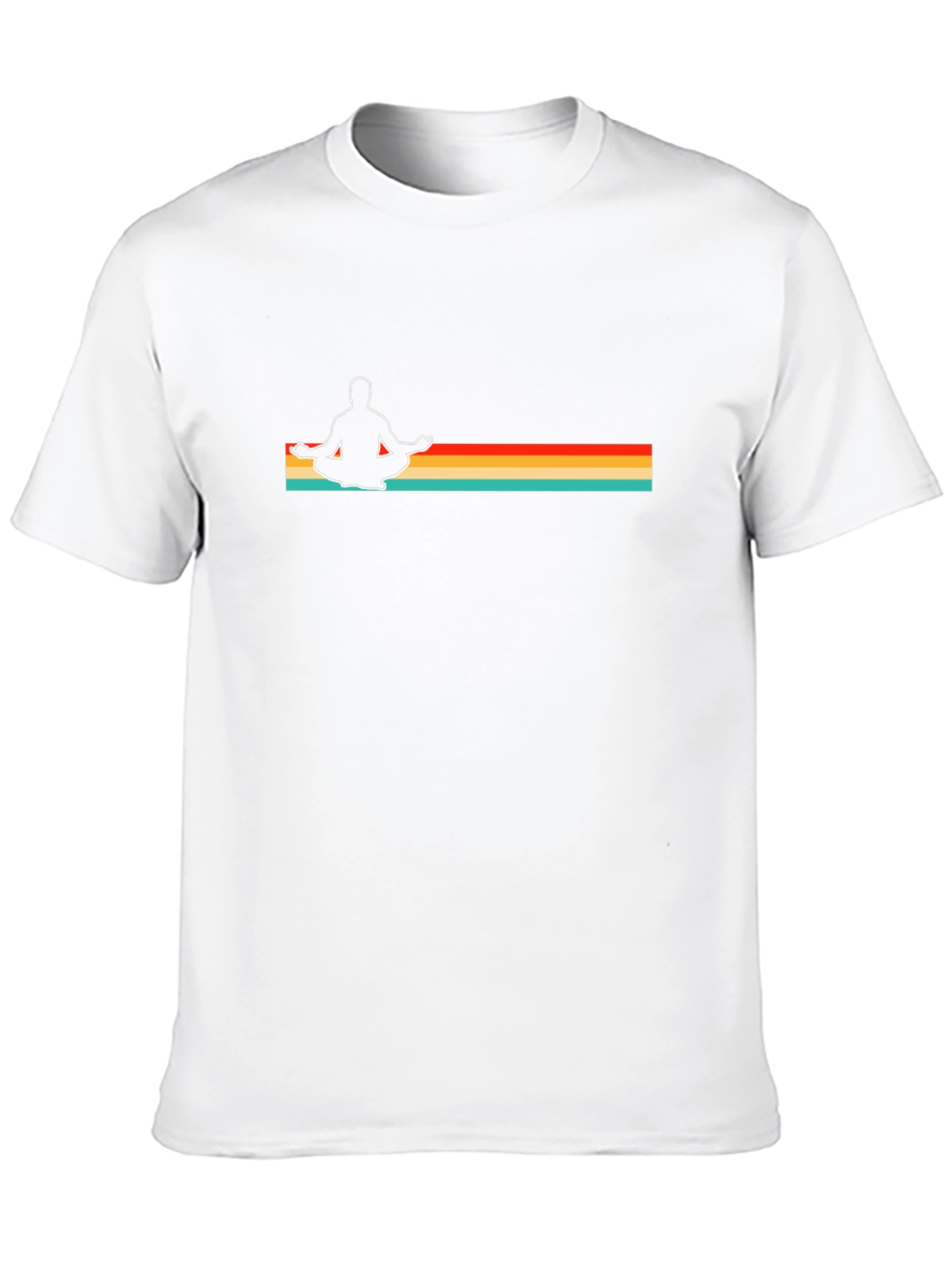 Retro Yoga Meditation Graphic T-Shirt - Mens Black Tee