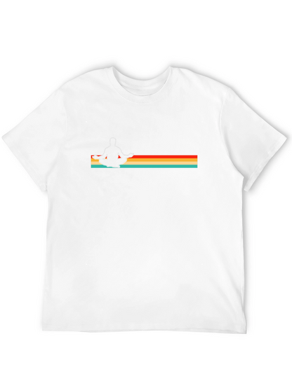 Retro Yoga Meditation Graphic T-Shirt - Mens Black Tee