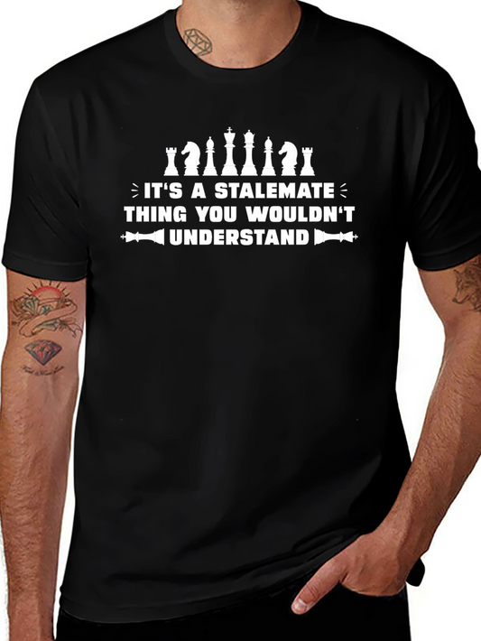 Stalemate Chess Lover T-Shirt - Black