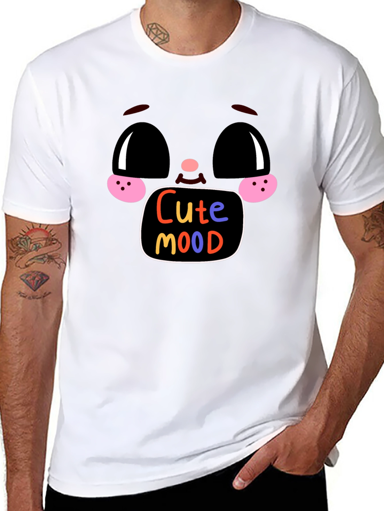 Cute Mood Graphic Tee - Soft Cotton Blend