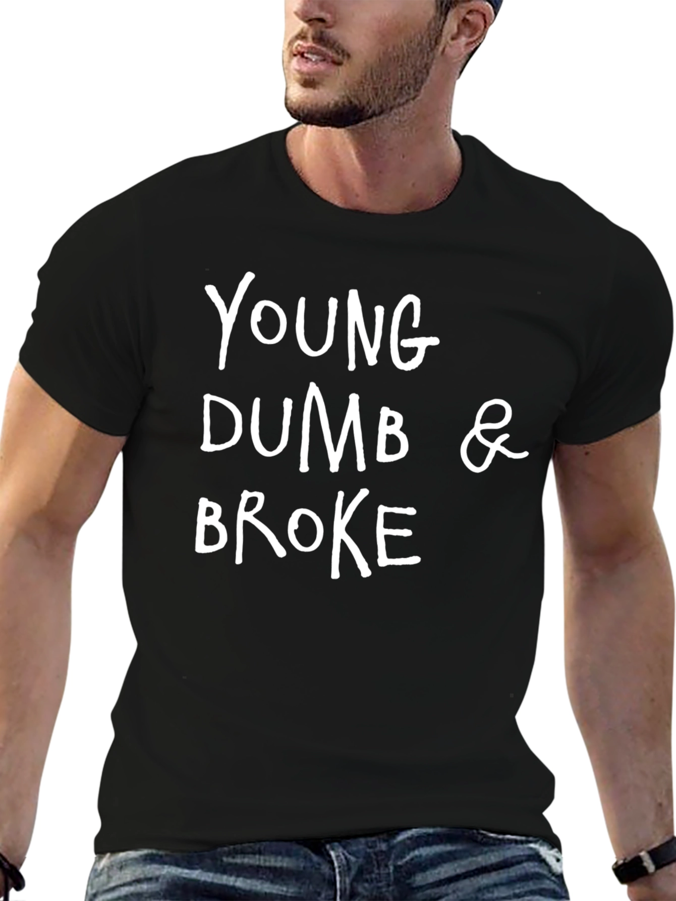 Young Dumb & Broke Graphic Tee - Casual Wear