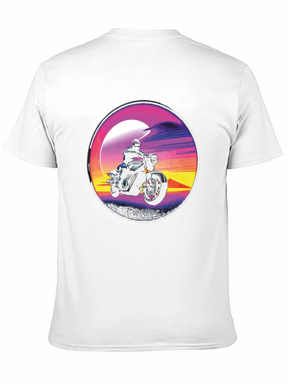 Retro Motorcycle Rider Graphic Tee
