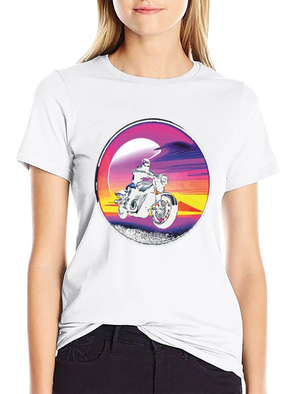 Retro Motorcycle Rider Graphic Tee