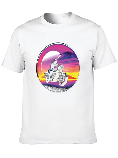 Retro Motorcycle Rider Graphic Tee