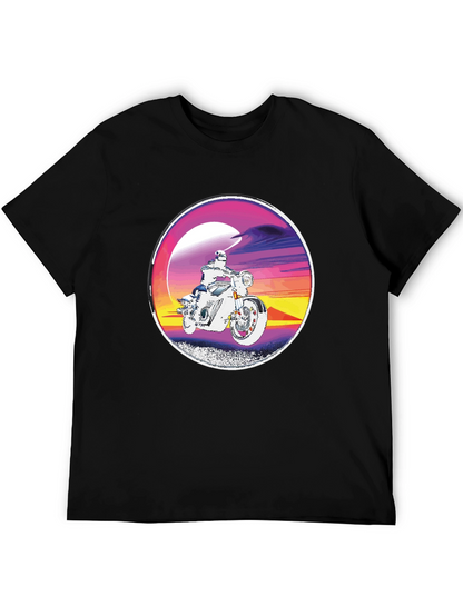 Retro Motorcycle Rider Graphic Tee