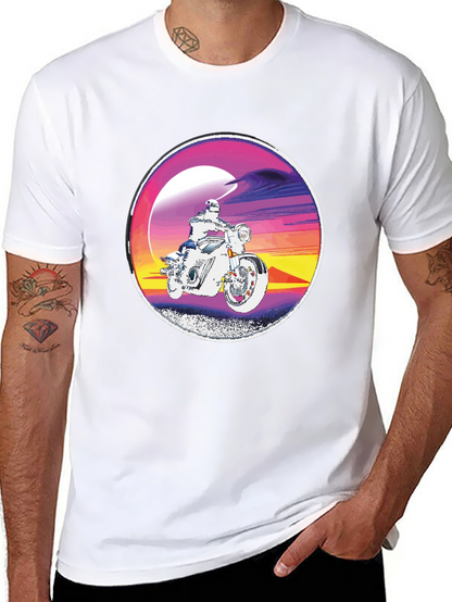Retro Motorcycle Rider Graphic Tee