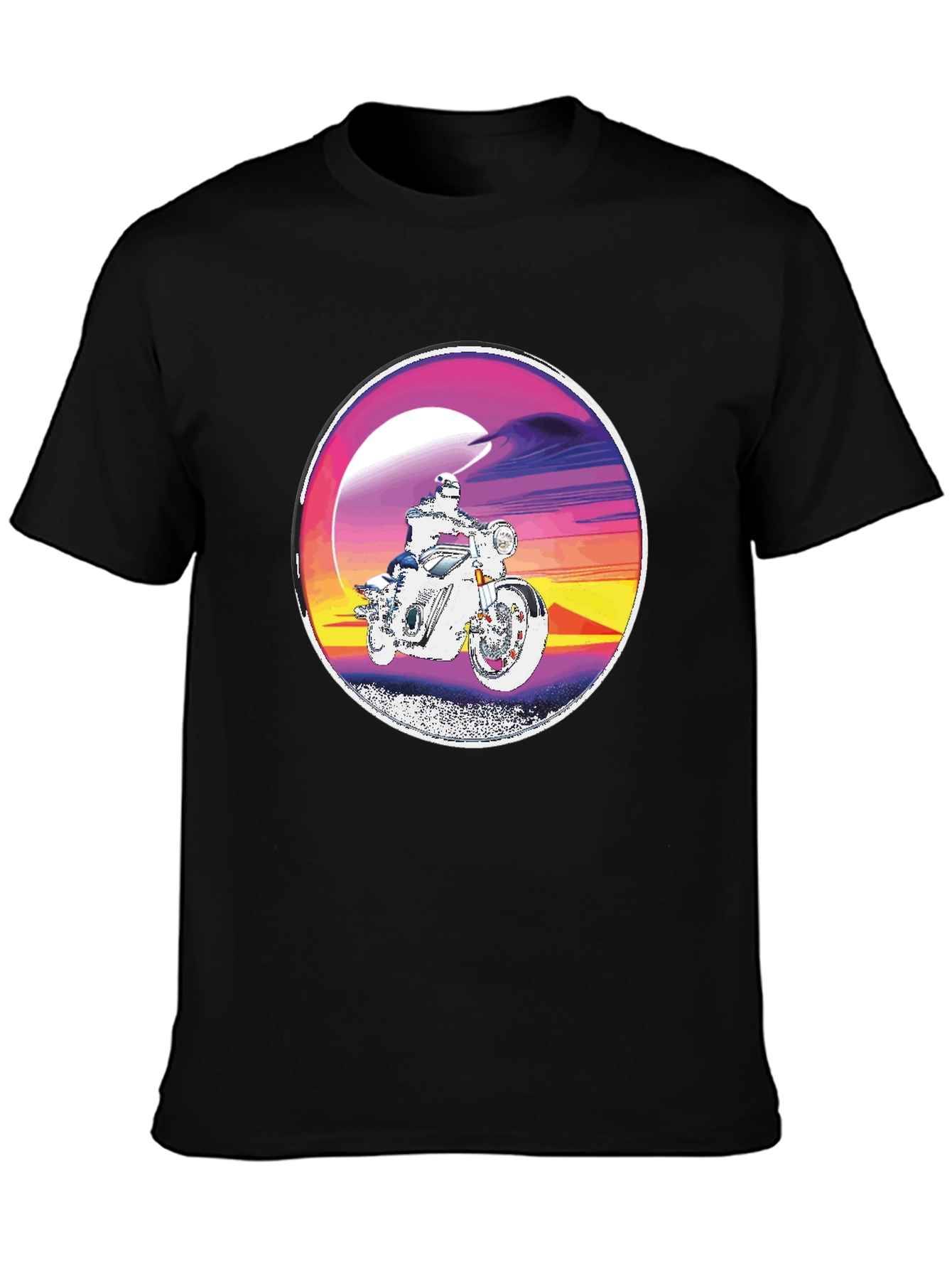 Retro Motorcycle Rider Graphic Tee