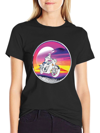 Retro Motorcycle Rider Graphic Tee