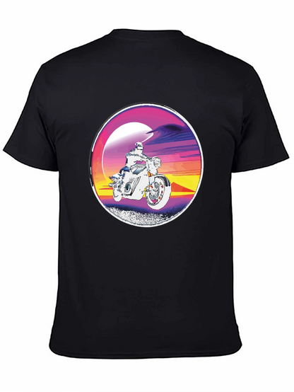 Retro Motorcycle Rider Graphic Tee