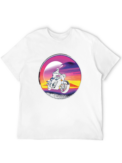 Retro Motorcycle Rider Graphic Tee