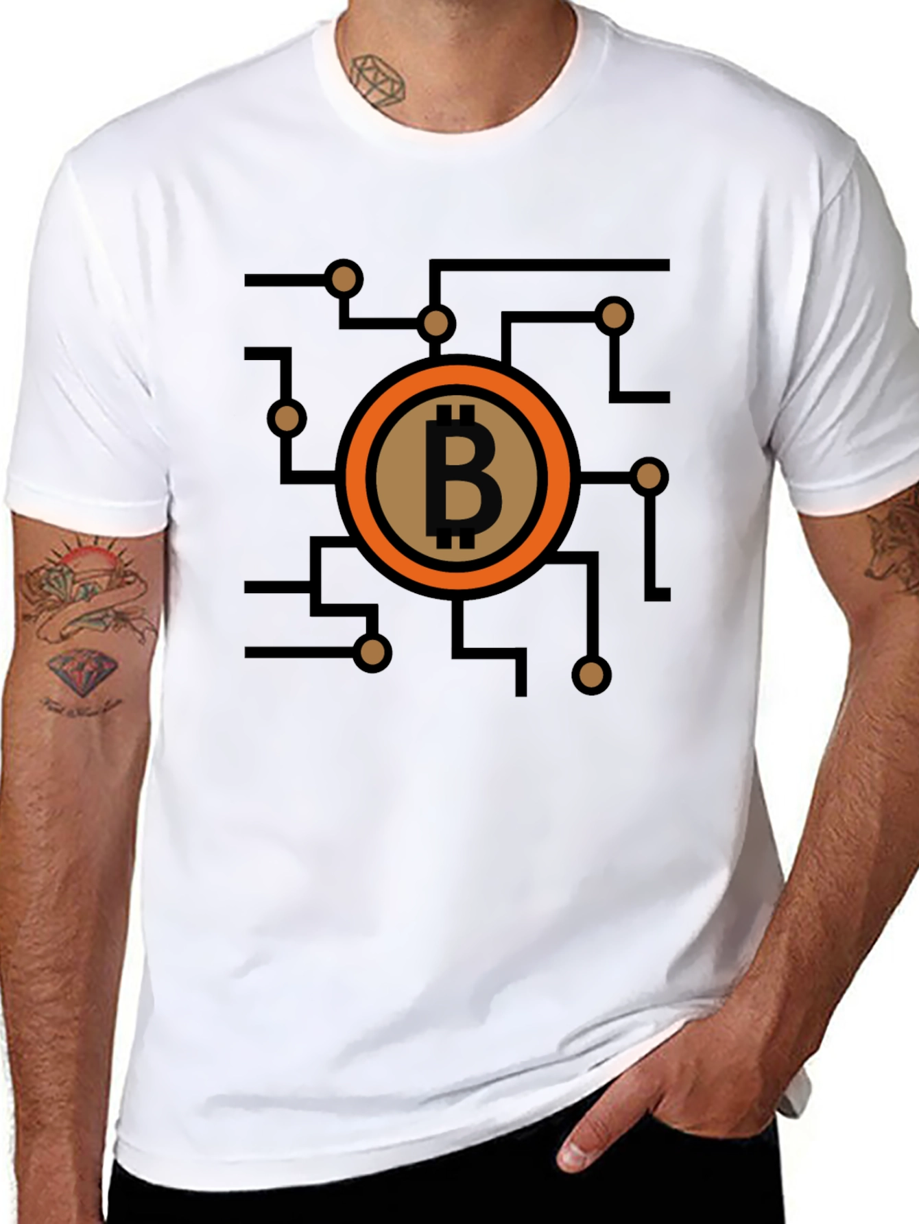Bitcoin Circuit Graphic Tee - Black