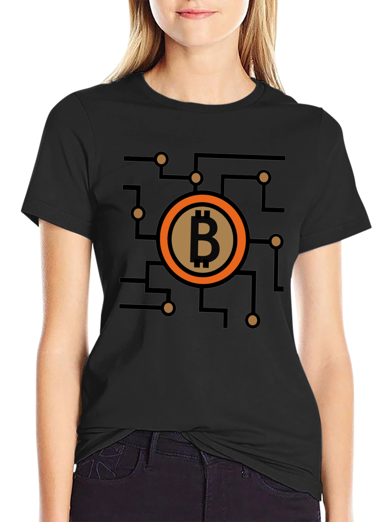 Bitcoin Circuit Graphic Tee - Black