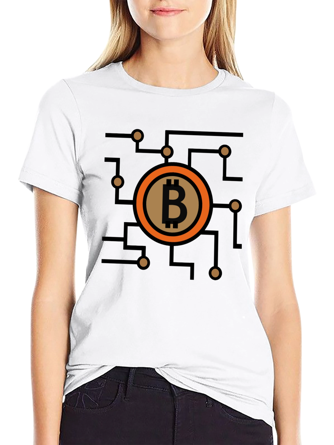 Bitcoin Circuit Graphic Tee - Black