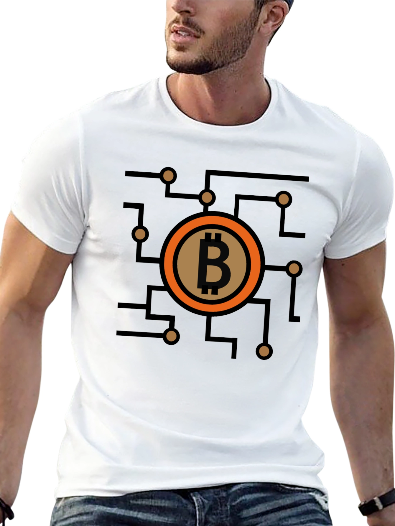 Bitcoin Circuit Graphic Tee - Black