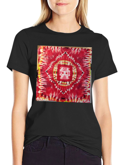 Red Tie-Dye Mandala Graphic Tee