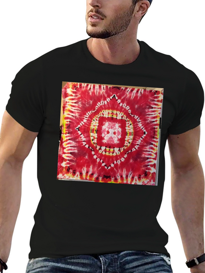 Red Tie-Dye Mandala Graphic Tee