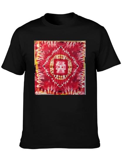 Red Tie-Dye Mandala Graphic Tee