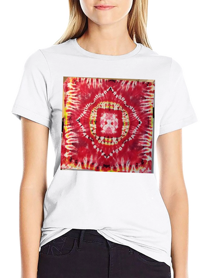 Red Tie-Dye Mandala Graphic Tee