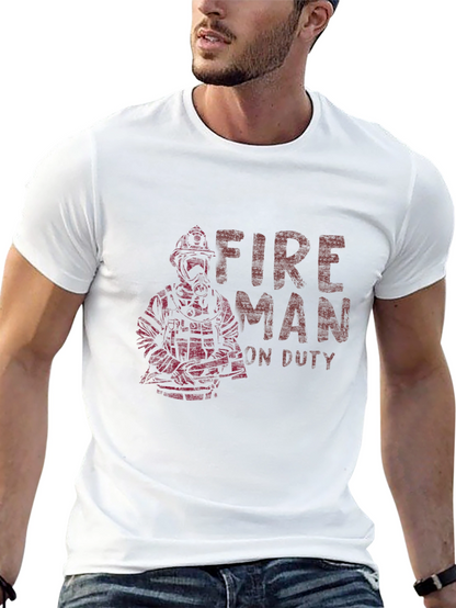 Fireman On Duty Graphic T-Shirt