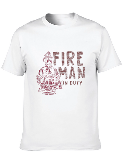 Fireman On Duty Graphic T-Shirt