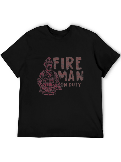 Fireman On Duty Graphic T-Shirt