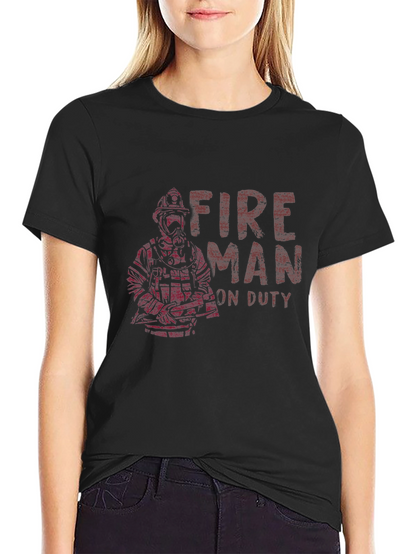Fireman On Duty Graphic T-Shirt
