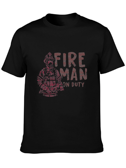 Fireman On Duty Graphic T-Shirt