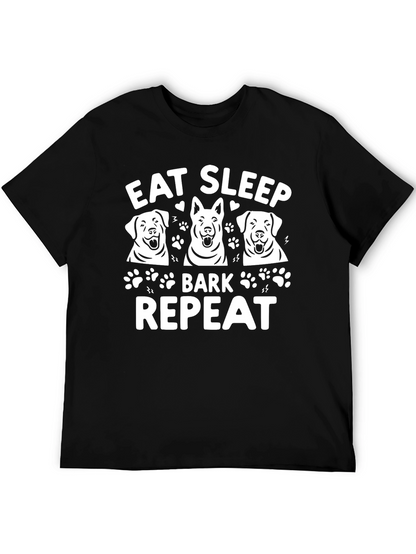 Eat Sleep Bark Repeat Dog T-Shirt