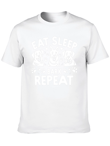 Eat Sleep Bark Repeat Dog T-Shirt