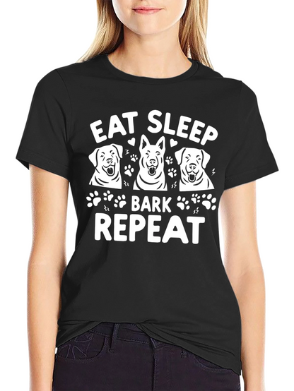 Eat Sleep Bark Repeat Dog T-Shirt