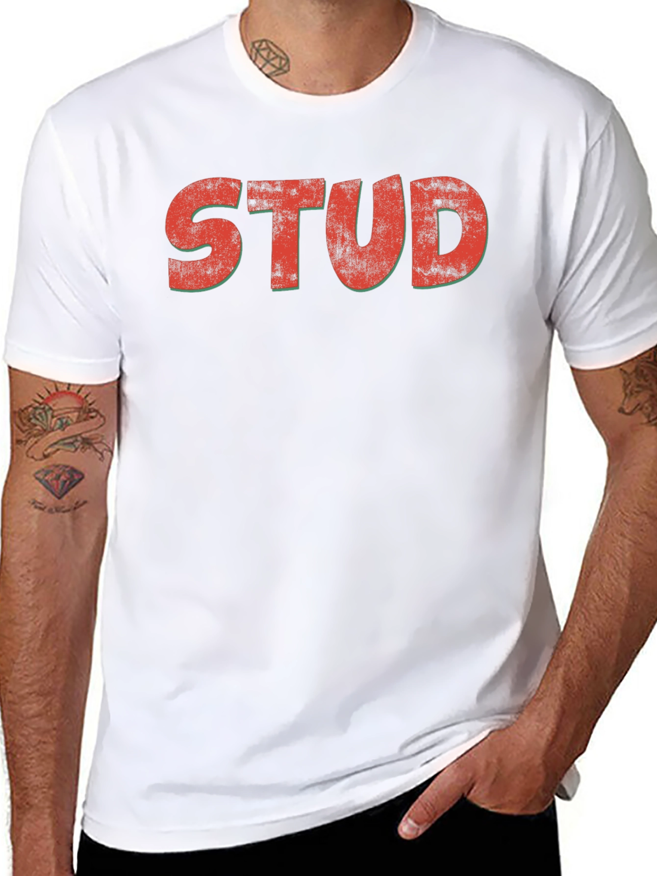 Retro STUD Graphic Tee - Classic Black T-Shirt